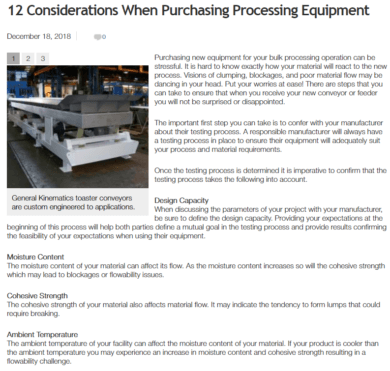 12 Considerations When Purchasing Processing Equipment